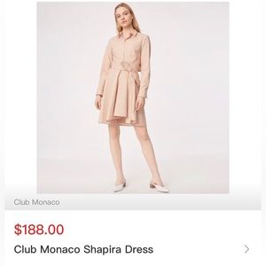 Never Worn Club Monaco Shapira Dress w/ Open Back